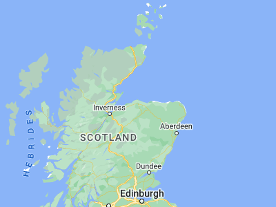 Map showing location of Elgin (57.65, -3.33333)