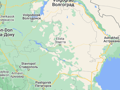 Map showing location of Elista (46.30778, 44.25583)