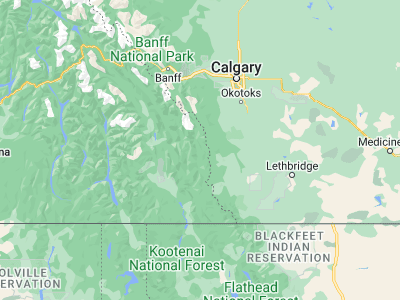 Map showing location of Elkford (50.05007, -114.8854)