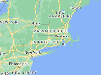 Map showing location of Ellington (41.90399, -72.46981)