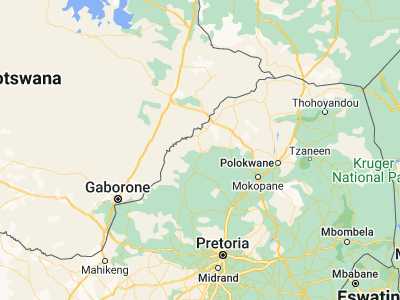 Map showing location of Ellisras (-23.6649, 27.74426)