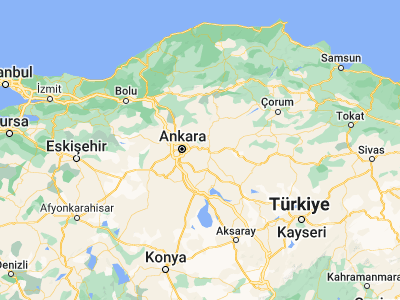 Map showing location of Elmadağ (39.92083, 33.23083)