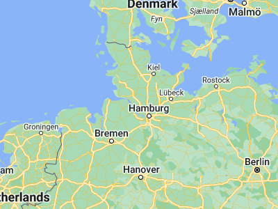 Map showing location of Elmshorn (53.75396, 9.65339)