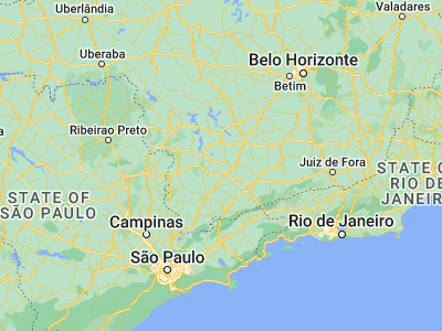 Map showing location of Elói Mendes (-21.61, -45.56528)