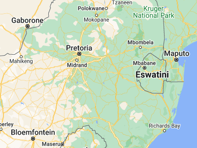 Map showing location of eMbalenhle (-26.53333, 29.06667)