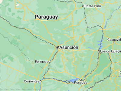 Map showing location of Emboscada (-25.15, -57.35)
