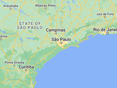 Map showing location of Embu (-23.64889, -46.85222)
