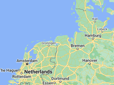 Map showing location of Emden (53.36745, 7.20778)