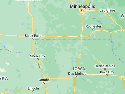 Map showing location of Emmetsburg (43.11274, -94.68304)