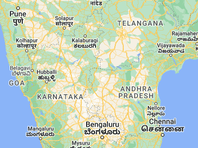 Map showing location of Emmiganūru (15.73333, 77.48333)