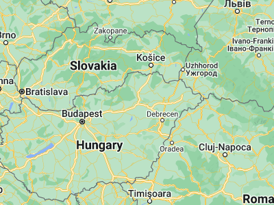 Map showing location of Emőd (47.93333, 20.81667)