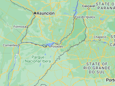 Map showing location of Encarnación (-27.33056, -55.86667)