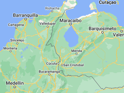 Map showing location of Encontrados (9.06085, -72.23413)