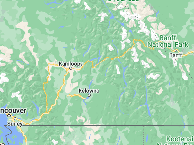 Map showing location of Enderby (50.5498, -119.15234)