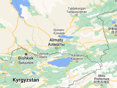 Map showing location of Energeticheskiy (43.42684, 77.01908)