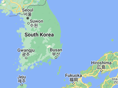 Map showing location of Enjitsu (35.99417, 129.345)