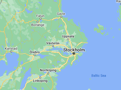 Map showing location of Enköping (59.63607, 17.07768)