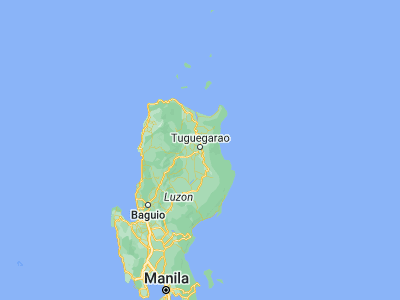 Map showing location of Enrile (17.5596, 121.6974)