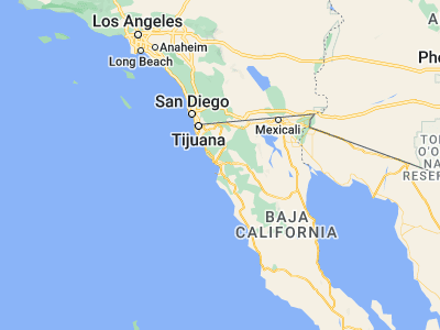 Map showing location of Ensenada (31.86612, -116.59972)