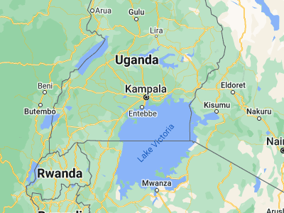 Map showing location of Entebbe (0.06444, 32.44694)