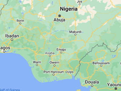 Map showing location of Enugu-Ezike (6.9825, 7.457)