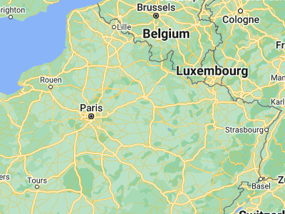 Map showing location of Épernay (49.05, 3.95)