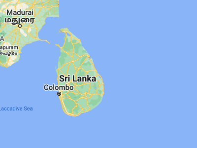 Map showing location of Eravur Town (7.7782, 81.6038)