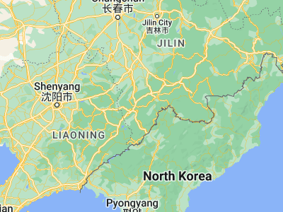 Map showing location of Erdaojiang (41.77639, 126.03194)