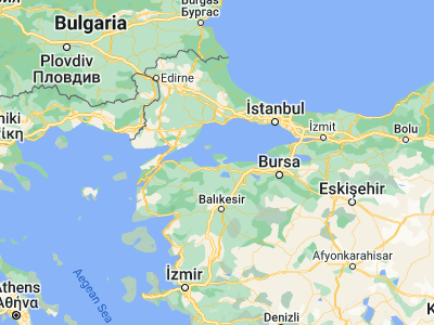 Map showing location of Erdek (40.3996, 27.79348)