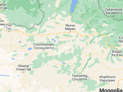 Map showing location of Erdenet (48.94877, 99.53665)