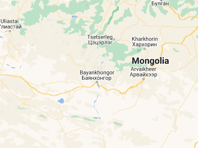 Map showing location of Erdenetsogt (46.41845, 100.82239)