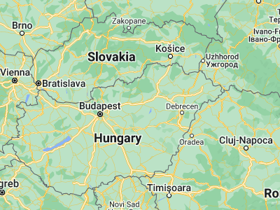 Map showing location of Erdőtelek (47.68333, 20.31667)