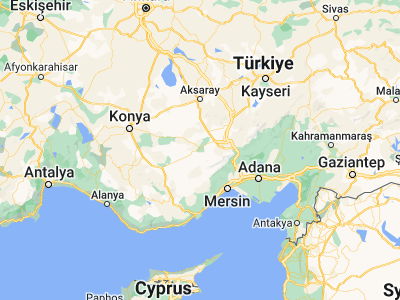 Map showing location of Ereğli (37.51333, 34.04672)