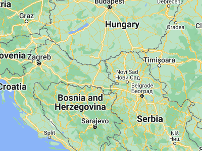 Map showing location of Ernestinovo (45.45194, 18.65917)