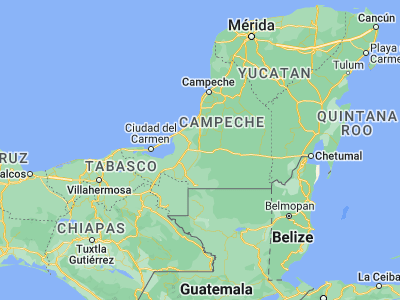 Map showing location of Escárcega (18.60891, -90.74544)