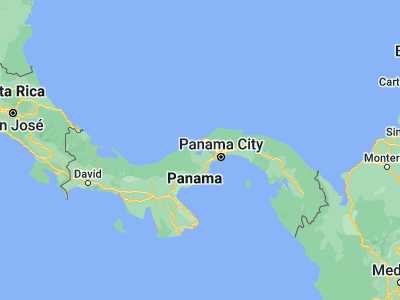 Map showing location of Escobal (9.14722, -79.96194)