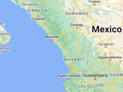 Map showing location of Escuinapa de Hidalgo (22.83253, -105.77539)