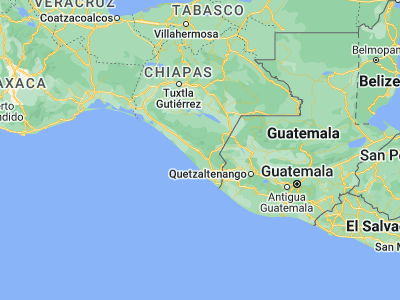 Map showing location of Escuintla (15.33333, -92.63333)
