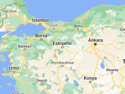 Map showing location of Eskişehir (39.77667, 30.52056)