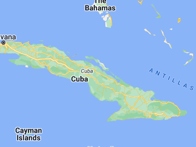 Map showing location of Esmeralda (21.8525, -78.11694)