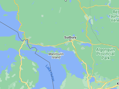 Map showing location of Espanola (46.25837, -81.76649)