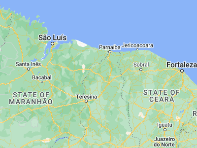 Map showing location of Esperantina (-3.90167, -42.23361)