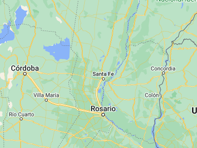 Map showing location of Esperanza (-31.4488, -60.93173)