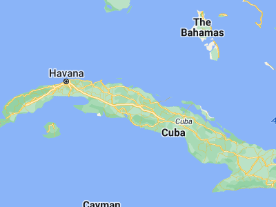 Map showing location of Esperanza (22.45, -80.1)