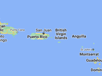 Map showing location of Esperanza (18.09719, -65.47071)