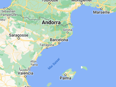 Map showing location of Esplugues de Llobregat (41.37732, 2.08809)