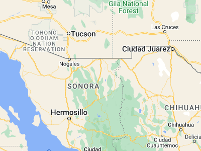 Map showing location of Esqueda (30.72402, -109.58683)
