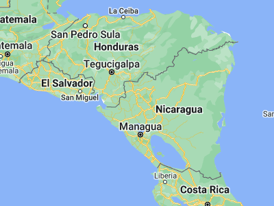 Map showing location of Estelí (13.09185, -86.35384)