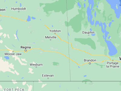 Map showing location of Esterhazy (50.65001, -102.08426)