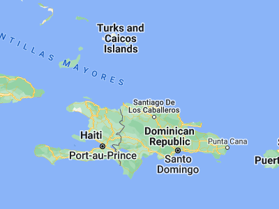 Map showing location of Estero Hondo (19.82712, -71.17411)